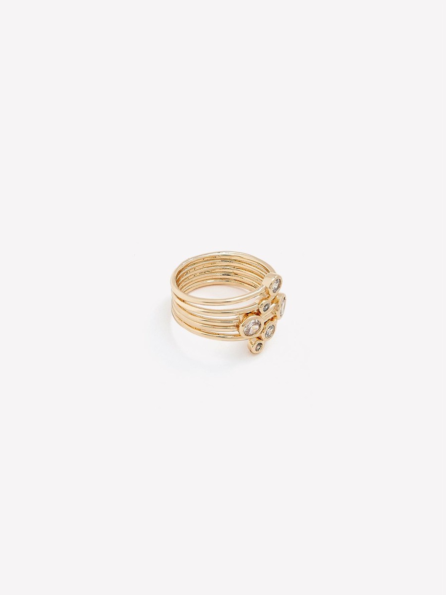 Accessories Penningtons | Fancy Golden Ring With Stones