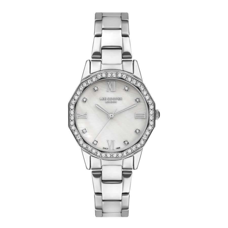 Accessories Penningtons | Lee Cooper-Women'S Silver 32Mm Watch W/White Dial - Penningtons