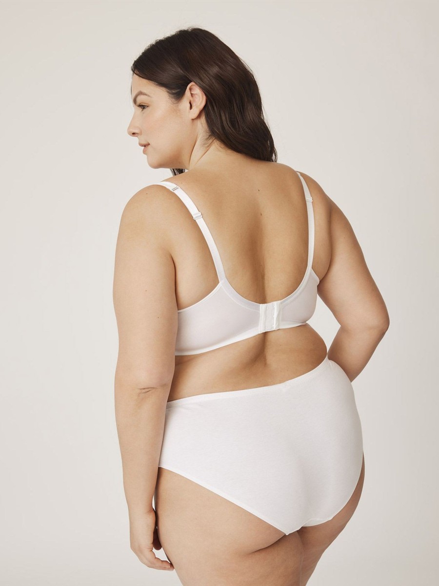 Addition Elle Penningtons | White Microfiber Underwire T-Shirt Bra - D Esse Collection