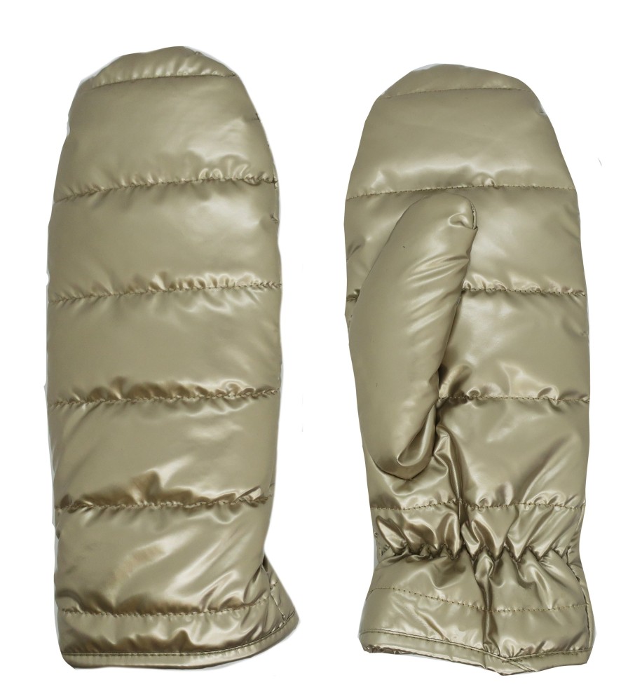 Accessories Penningtons | Cr Ladies - Quilted Metallic Puffer Mitten - Penningtons