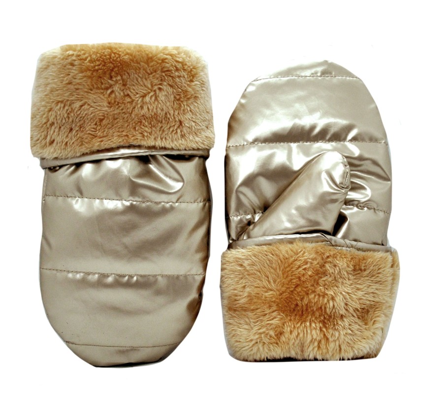 Accessories Penningtons | Cr Ladies - Quilted Metallic Puffer Mitten - Penningtons