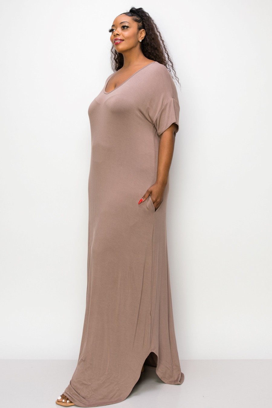 Clothing Penningtons | Short Sleeve Maxi Dress - L I V D - Penningtons