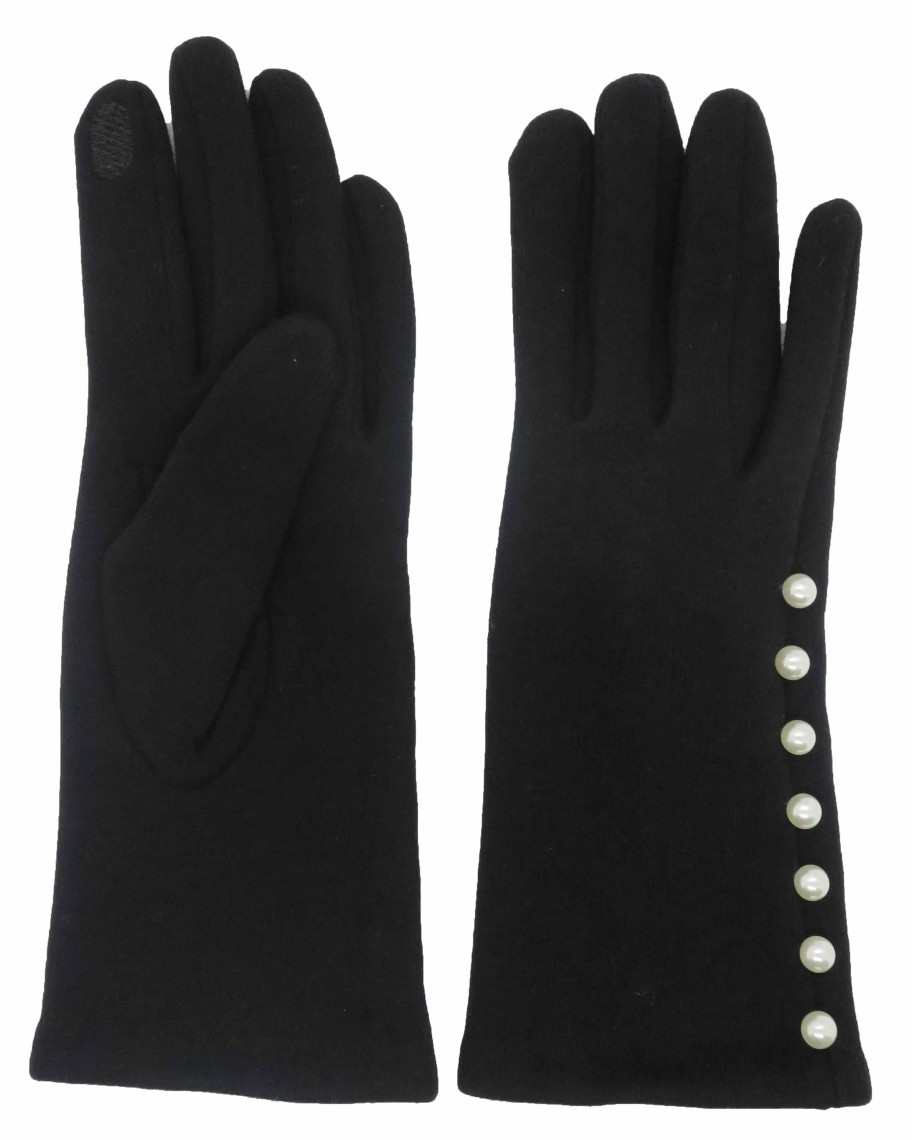 Accessories Penningtons | Nicci Ladies - Elegant Wool Glove With Pearls - Penningtons