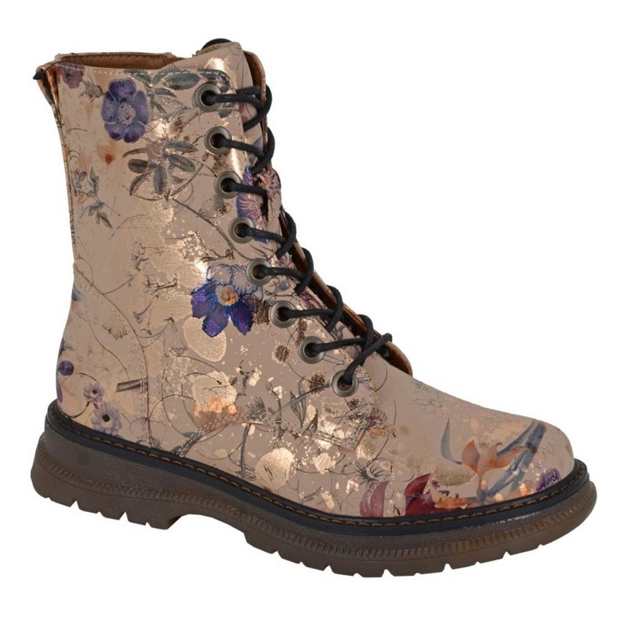 Shoes Penningtons | Cipriata - Womens/Ladies Annetta Floral Combat Boots - Penningtons