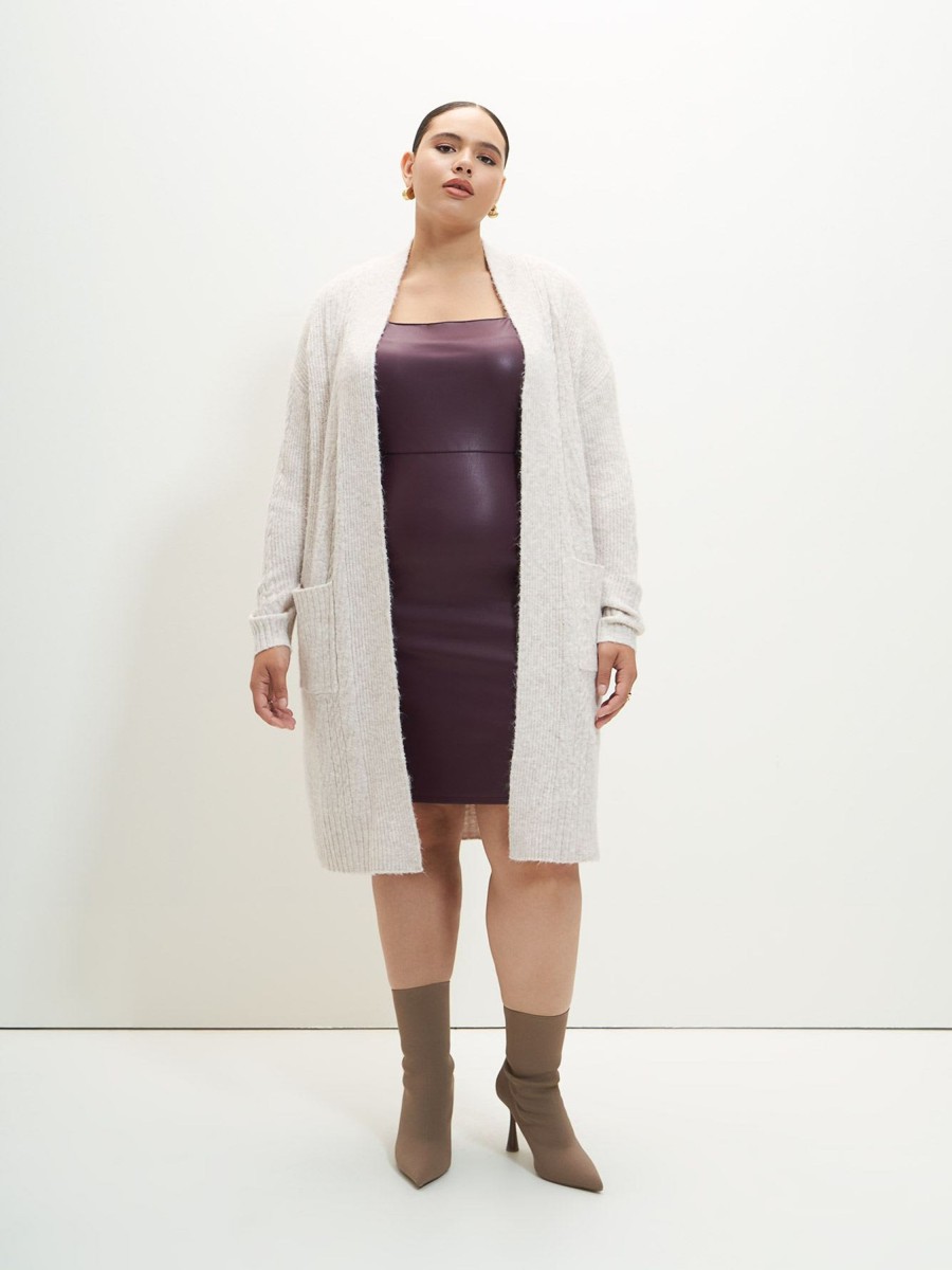 Clothing Penningtons | Ribbed Knee-Length Cardigan - Addition Elle