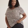 Clothing Penningtons | Printed Curvy-Fit Crewneck Tee - Penn. Essentials