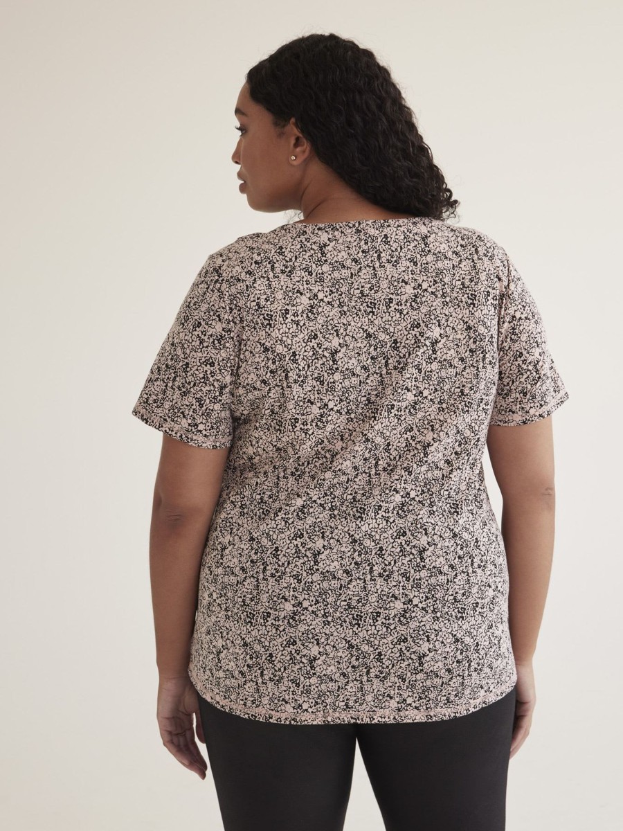 Clothing Penningtons | Printed Curvy-Fit Crewneck Tee - Penn. Essentials