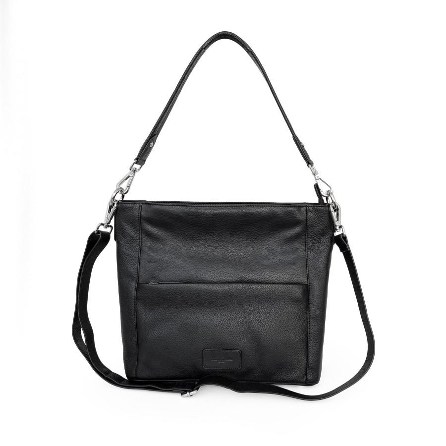 Accessories Penningtons | Club Rochelier Ladies' Large Leather Multi Zip Pocket Hobo Shoulder Bag - Penningtons