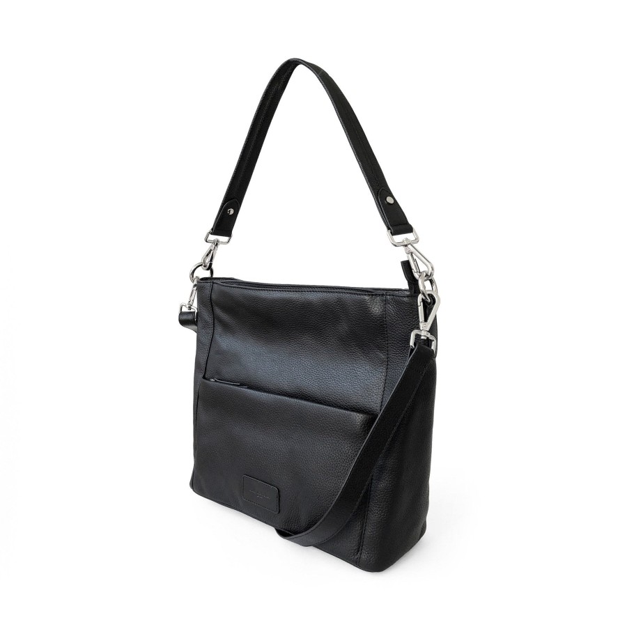 Accessories Penningtons | Club Rochelier Ladies' Large Leather Multi Zip Pocket Hobo Shoulder Bag - Penningtons