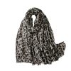 Accessories Penningtons | Black Cheetah Scarf With Fringe - Don'T Ask - Penningtons