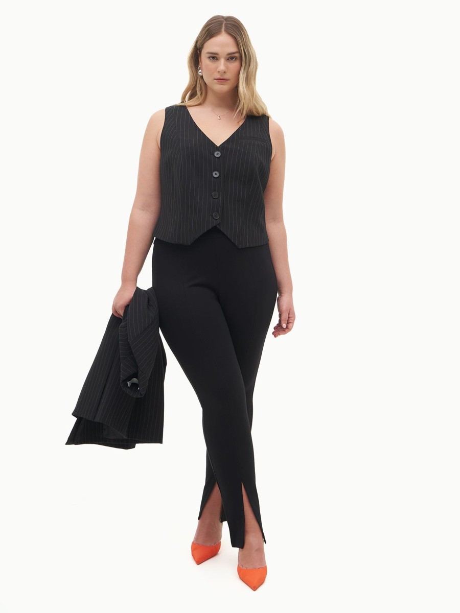 Addition Elle Penningtons Tops | Pinstripe Vest - Addition Elle