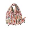 Accessories Penningtons | Bright Ikat Scarf With Tassels - Don'T Ask - Penningtons