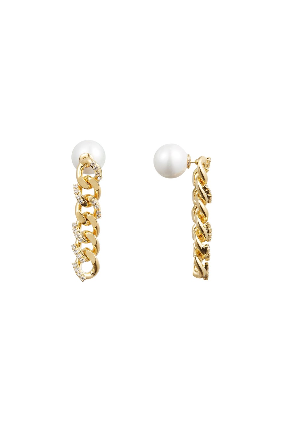 Accessories Penningtons | Classicharms-Gold Rhinestone Chain Drop Earrings - Penningtons