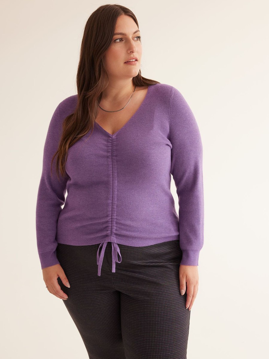 Clothing Penningtons | Shirred V-Neck Sweater