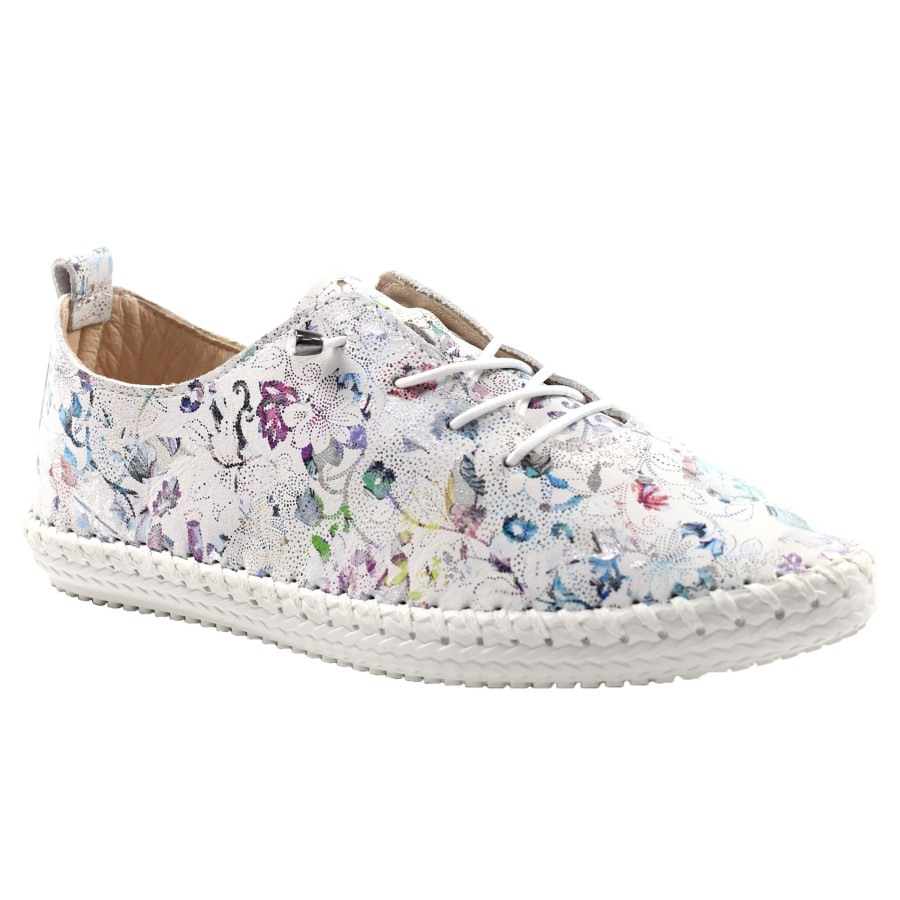 Shoes Penningtons | Lunar - Womens/Ladies Exbury Floral Leather Sneakers - Penningtons