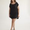 Clothing Penningtons | Black Slub Jersey Swim Cover-Up