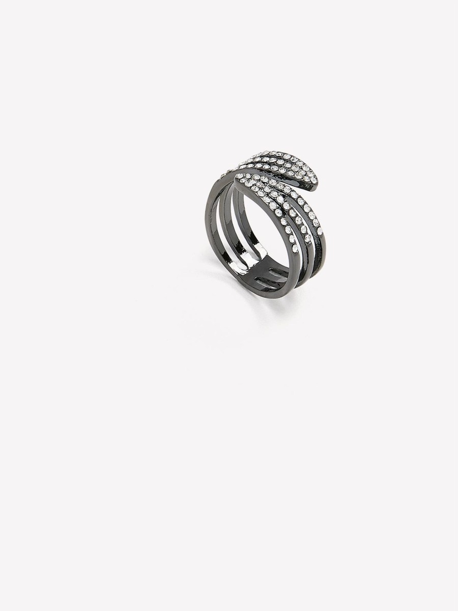 Accessories Penningtons | Open Shank Ring With Rhinestones