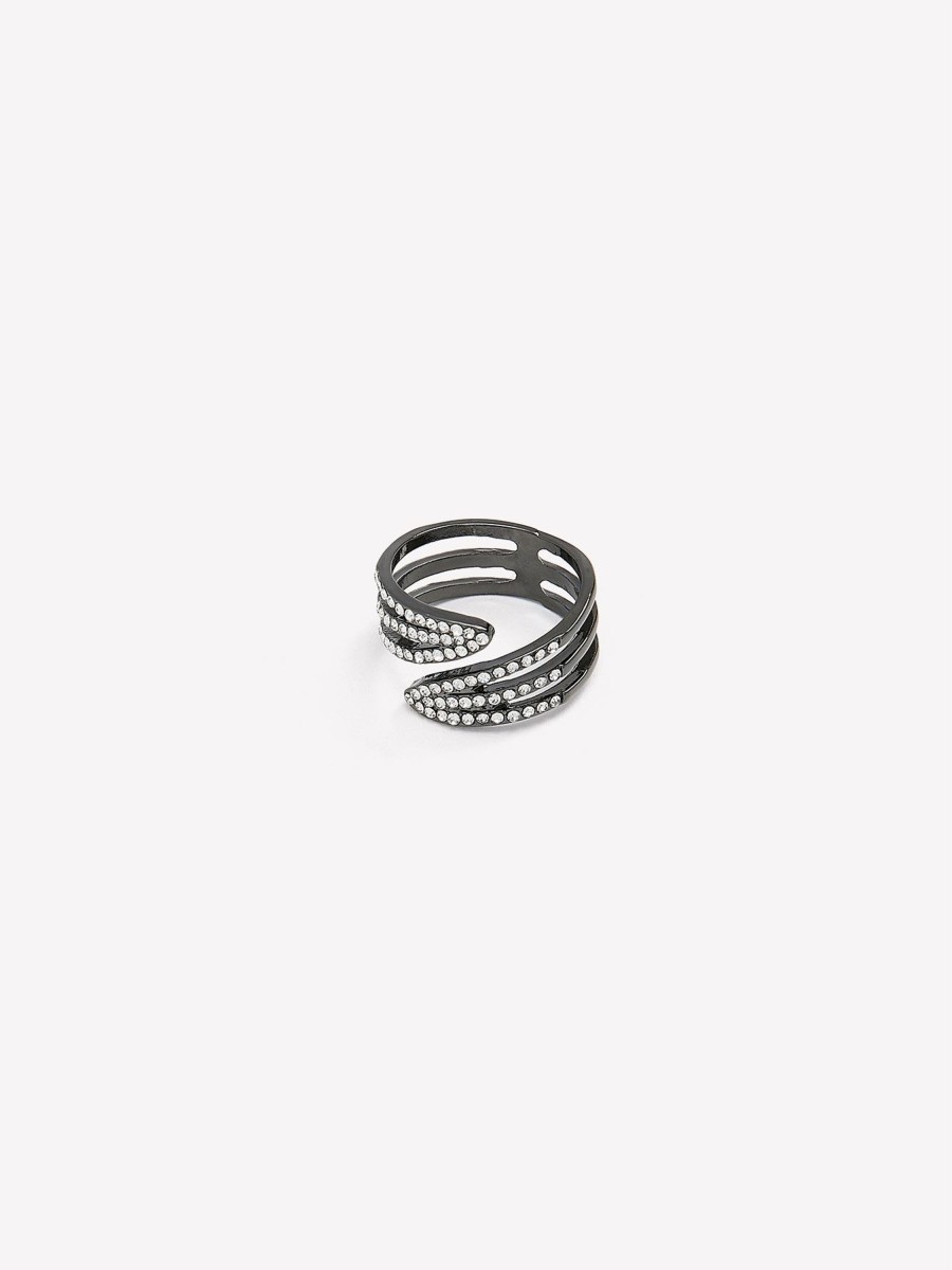 Accessories Penningtons | Open Shank Ring With Rhinestones