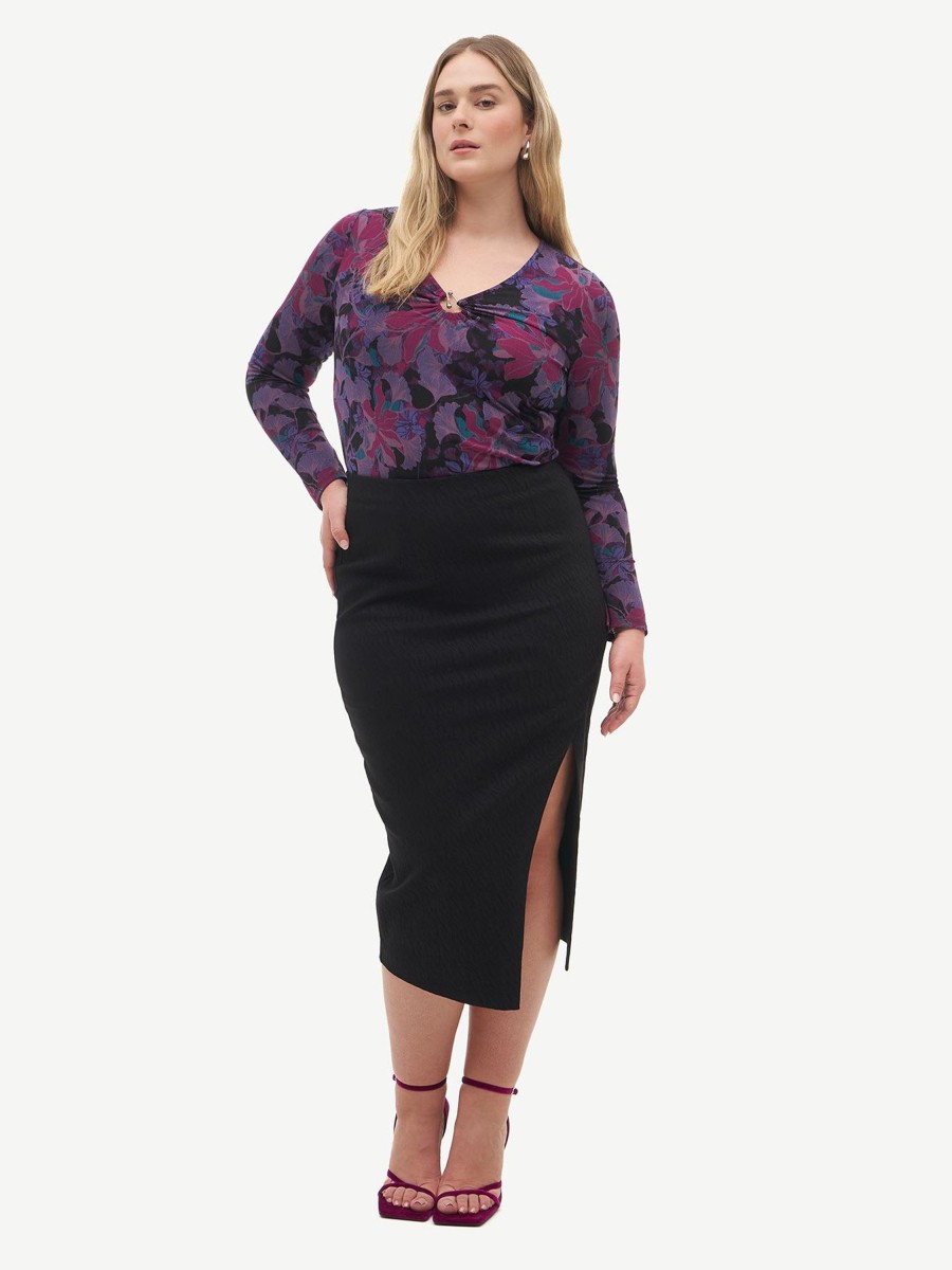 Clothing Penningtons | Faux-Wrap Midi Skirt - Addition Elle