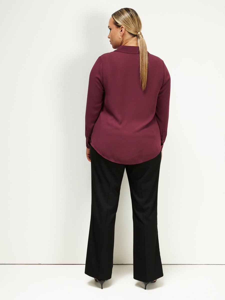 Addition Elle Penningtons Tops | Responsible, Silky Buttoned Down Shirt - Addition Elle