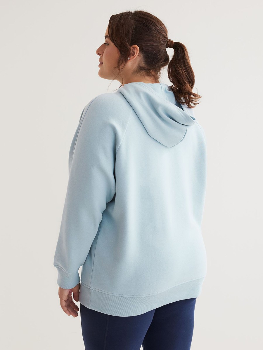 Clothing Penningtons | Fleece Boyfriend Hoodie, Light Blue - Adidas