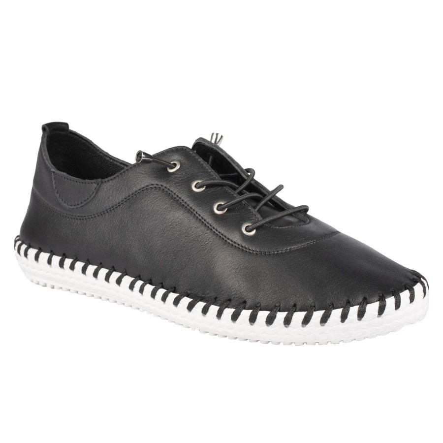 Shoes Penningtons | Lunar - Womens/Ladies St Ives Leather Sneakers - Penningtons