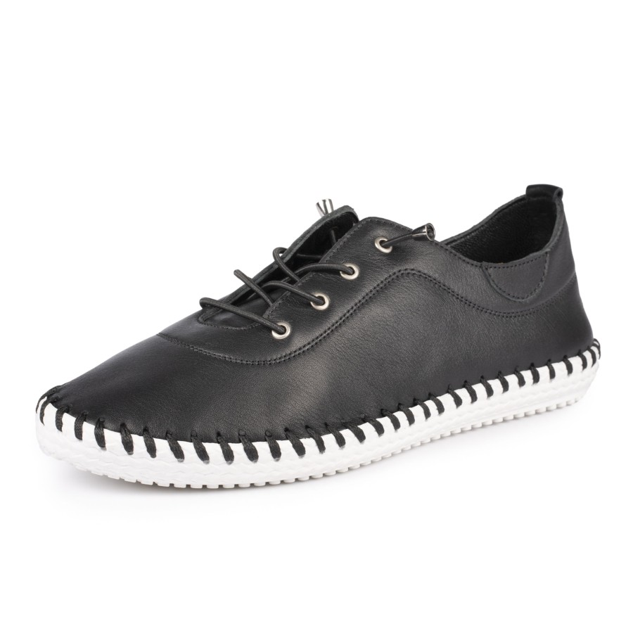 Shoes Penningtons | Lunar - Womens/Ladies St Ives Leather Sneakers - Penningtons