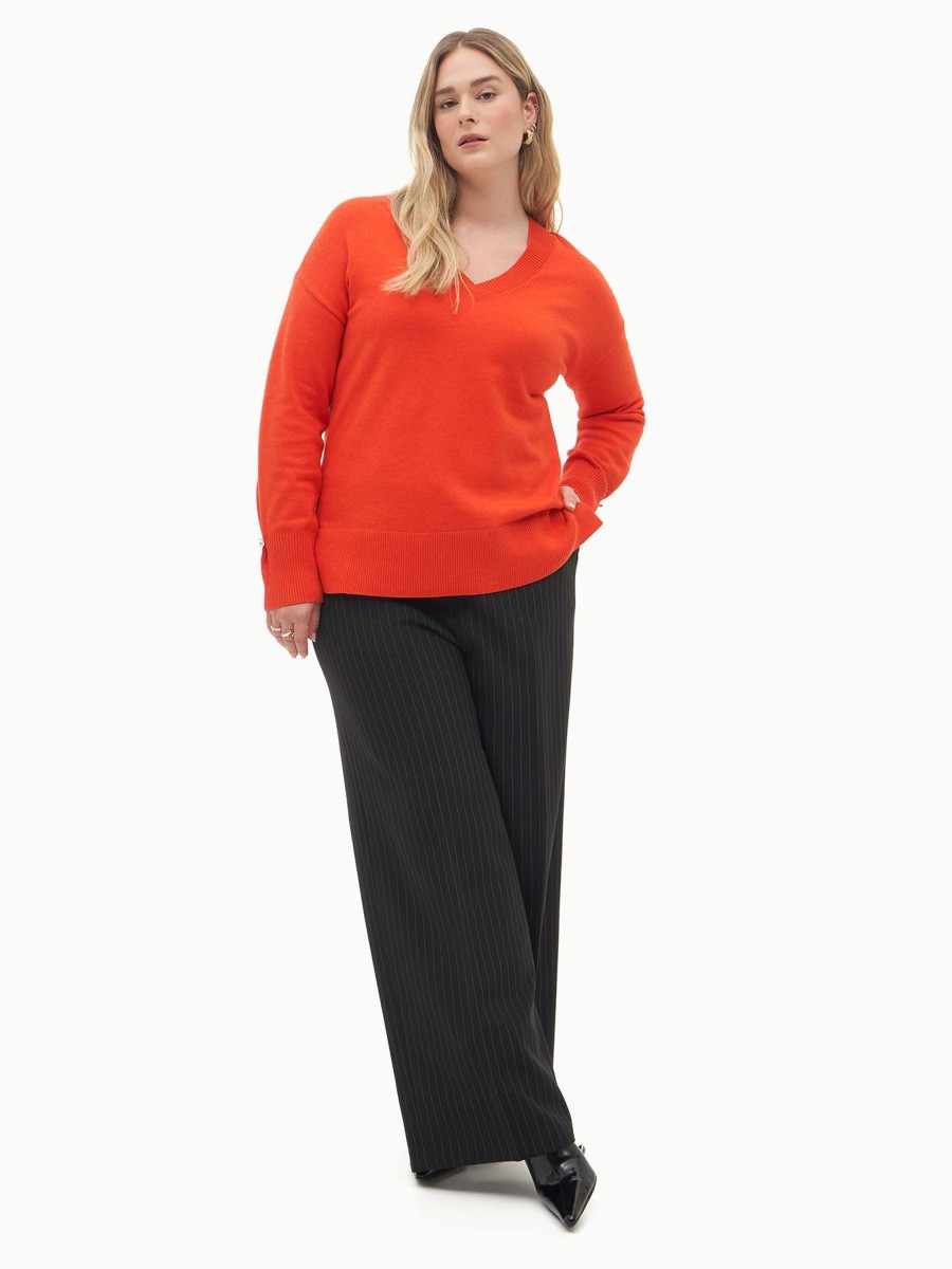 Clothing Penningtons | Coloured V-Neck Boxy Sweater - Addition Elle