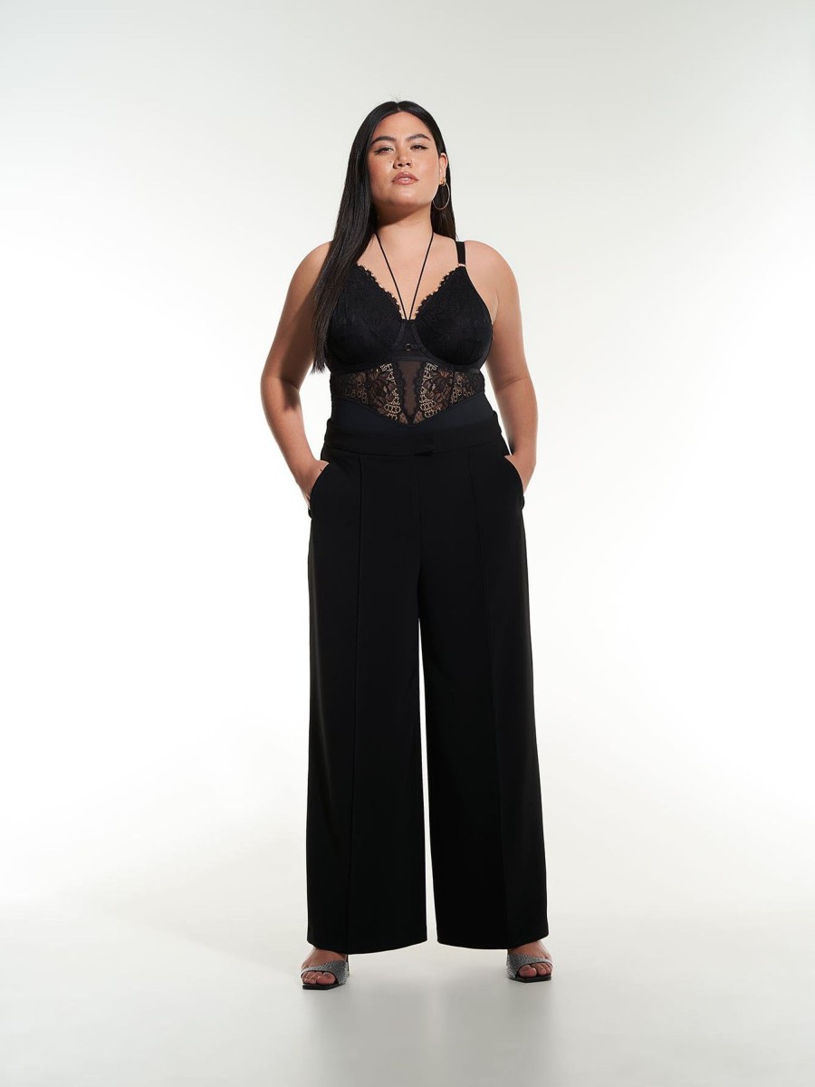 Clothing Penningtons | Black Wide-Leg Pant - Addition Elle