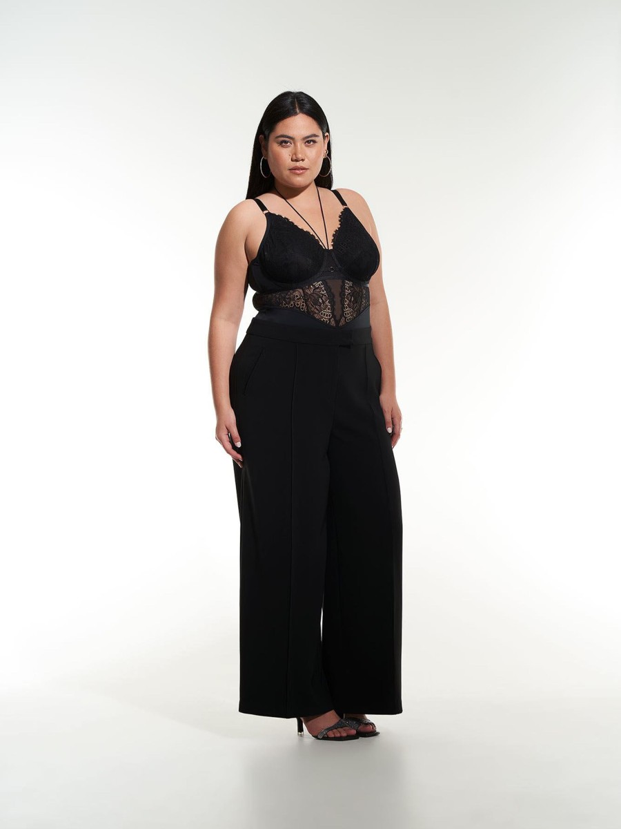 Clothing Penningtons | Black Wide-Leg Pant - Addition Elle