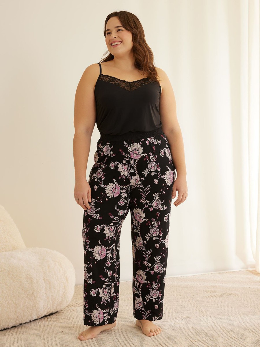 Addition Elle Penningtons | Responsible, Pajama Pant With Satin Waistband - D Esse Collection