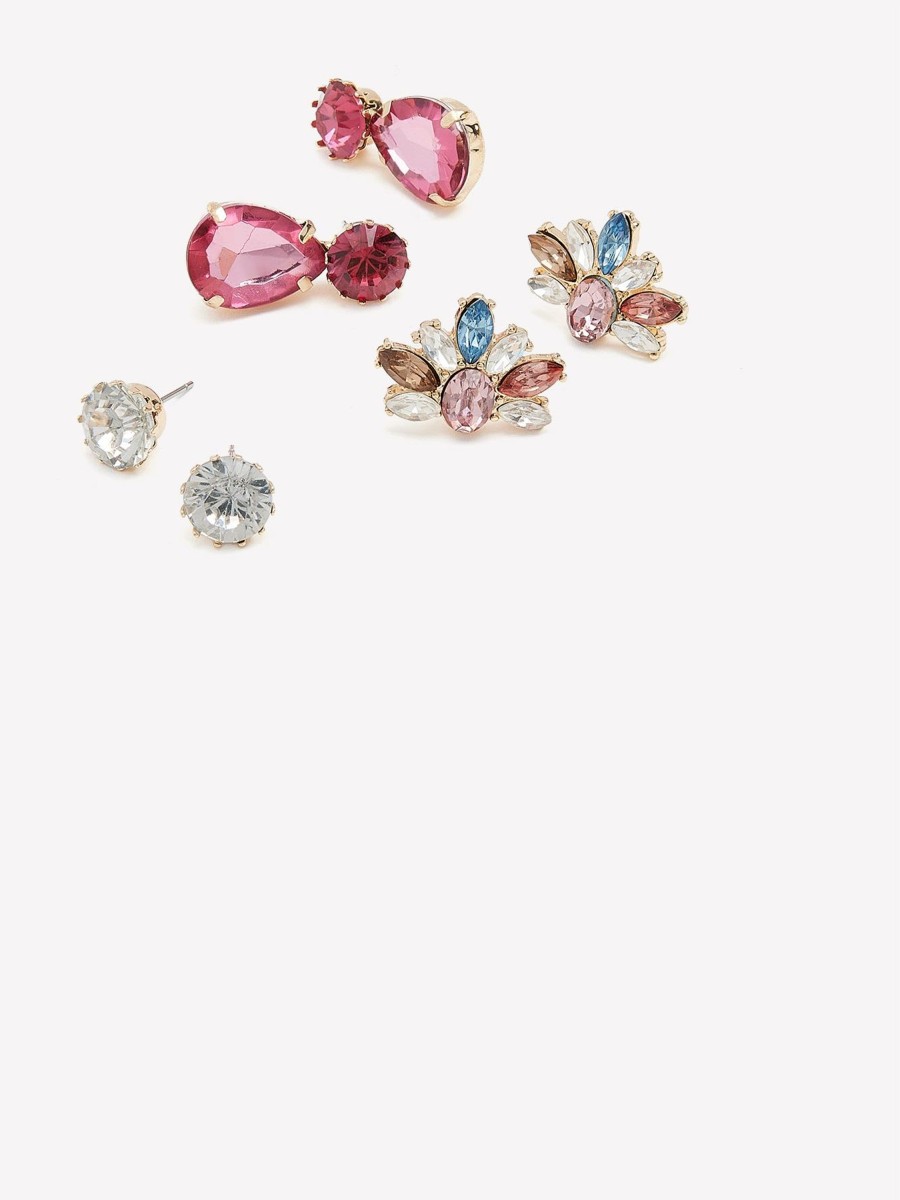 Accessories Penningtons | Assorted Fancy Stone Earrings, Set Of 3