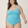 Clothing Penningtons | Aqua Twisted Front One-Piece Swimsuit - Anne Cole