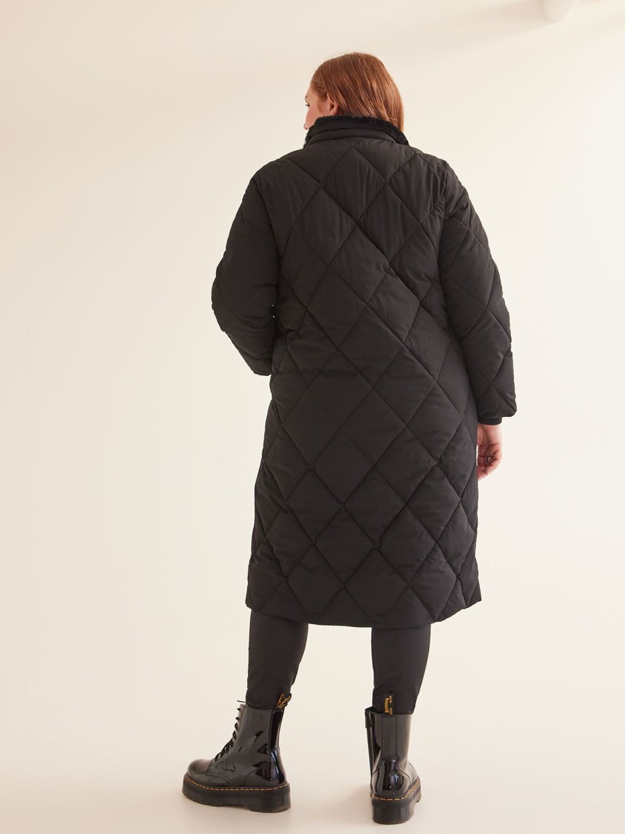 Clothing Penningtons | Responsible, Long Black Puffer Winter Coat