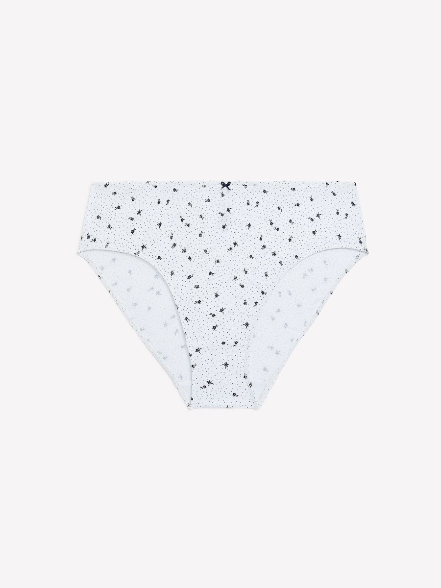 Lingerie Penningtons | High-Cut Dotted Flower Cotton Brief - Ti Voglio