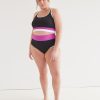 Clothing Penningtons | Ribbed Colourblock High-Waisted Swim Brief - Active Zone