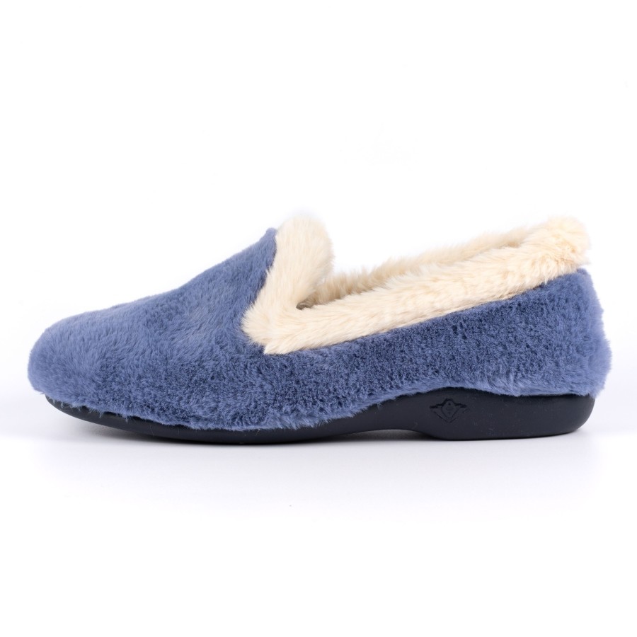 Shoes Penningtons | Lunar - Womens/Ladies Shake Faux Fur Trim Slippers - Penningtons