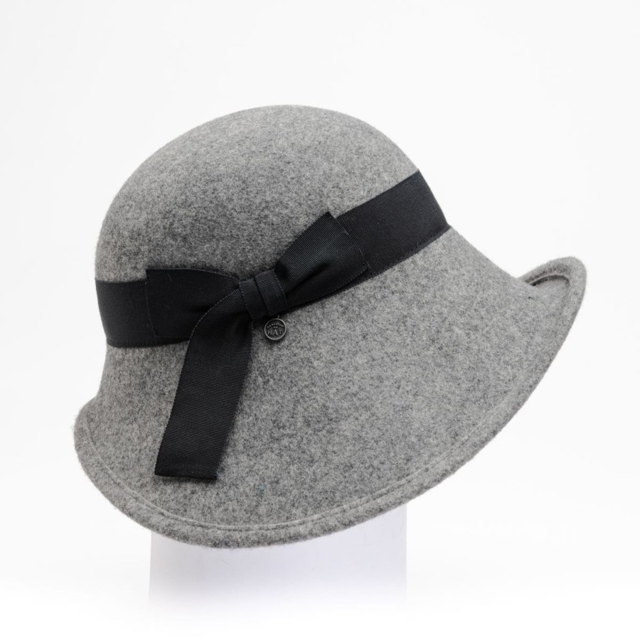 Accessories Penningtons | Canadian Hat 1918 - Rose- Large Wool Cloche With Bow - Penningtons