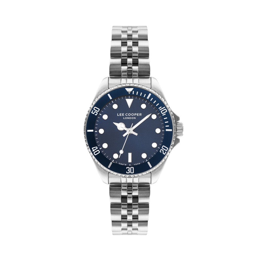 Accessories Penningtons | Lee Cooper-Women'S Silver 36Mm Watch W/Black Dial - Penningtons