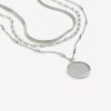 Accessories Penningtons | Two-Layer Necklace With Paper Glitter Medallion