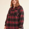 Clothing Penningtons | Plaid Flannel Shirt With Rolled-Up Sleeves