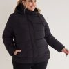 Clothing Penningtons | Responsible, Black Quilted Snow Jacket - Active Zone