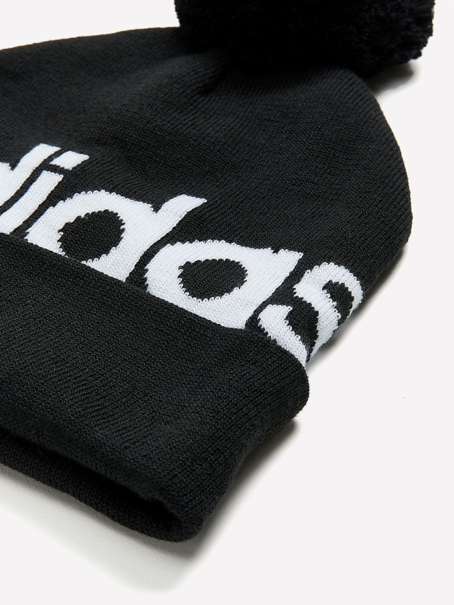 Accessories Penningtons | Pompom Ribbed Knit Beanie, Black - Adidas