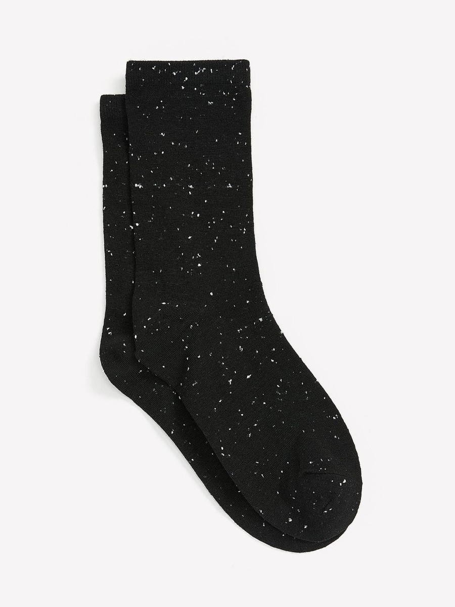 Accessories Penningtons | Black Nep Yarn Crew Socks