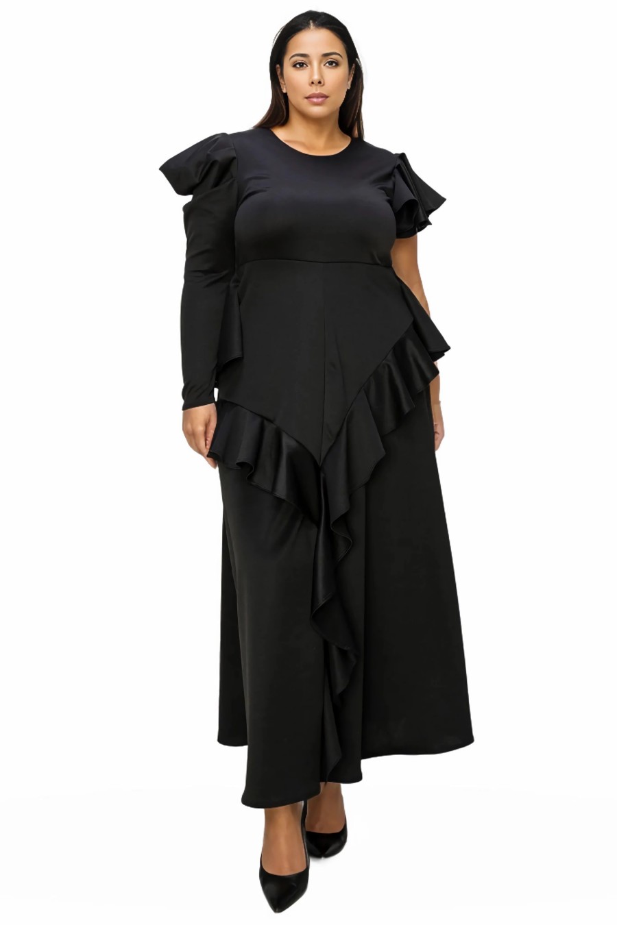 Clothing Penningtons | Vivienne Ruffled Maxi Dress - L I V D - Penningtons