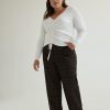 Clothing Penningtons | Plaid Essential Ponte De Roma Wide-Leg Pant