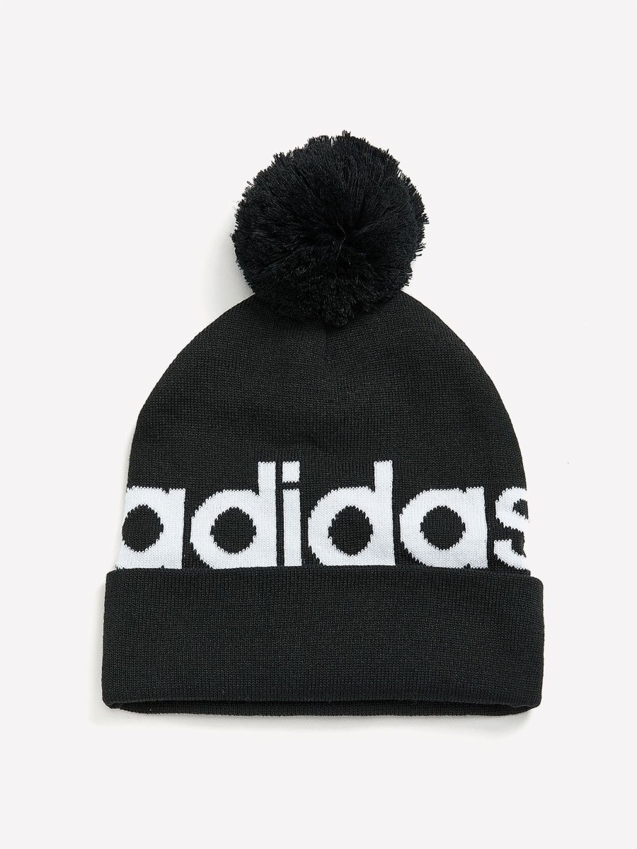 Accessories Penningtons | Pompom Ribbed Knit Beanie, Black - Adidas